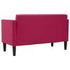 vidaXL Loveseat bank wijnrood 111 cm fluweel