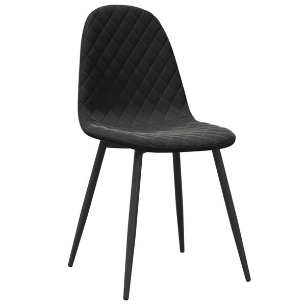 vidaXL Eetkamerstoelen 2 st fluweel zwart