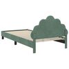 vidaXL Bedframe voor kinderen met hoofdbord Zeegroen 80 x 200 cm