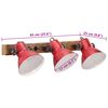 vidaXL Wandlamp 25 W E27 65x25 cm verweerd rood