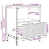 vidaXL Nachtkastje 2 pcs Betongrijs 49 x 36 x 61 cm Bewerkt hout