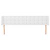 vidaXL Hoofdbord met randen 183x16x78/88 cm kunstleer wit