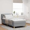 vidaXL Boxspringbed met matras Lichtgrijs 90 x 200 cm Stof