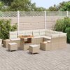 vidaXL Tuinbankenset 12 pcs Beige poly rattan