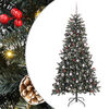 vidaXL Kunstkerstboom met 300 LED Groen 210 cm PVC en Plastic en Staal