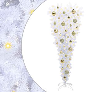 vidaXL Kunstkerstboom met 150 LED Wit 120 cm PVC en Staal