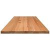 vidaXL Bureaublad rechthoekig 240x80x4 cm massief eikenhout lichtbruin