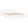 vidaXL Bedframe Wandgemonteerd Wit 137 x 190 cm Bewerkt hout