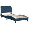 vidaXL Bedframe met LED zonder matras fluweel blauw 80x200 cm