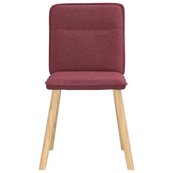 vidaXL Eetkamerstoelen 6 st stof wijnrood