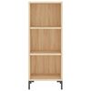 vidaXL Dressoir 34,5x32,5x90 cm bewerkt hout sonoma eikenkleurig