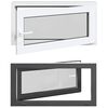 vidaXL Kelderraam RISOR 100 x 50 cm PVC en glas Antracietkleurig