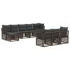 vidaXL Tuinbankenset 10 st Grijs poly rattan