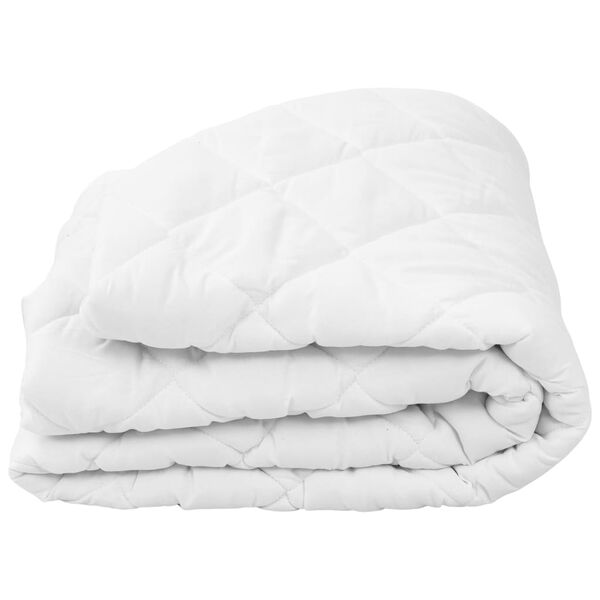 vidaXL Matrasbeschermer gestikt zwaar 90x200 cm wit