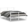 vidaXL Bedframe met hoofd- en voeteneinde&nbsp;metaal wit 140x200 cm