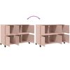 vidaXL Dressoir 100,5x39x72 cm staal roze
