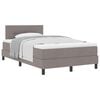 vidaXL Boxspringbed met matras met hoofdeinde Taupe 120 x 190 cm Stof