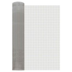 vidaXL Gaas Scherm 60 x 1000 cm 6 Mesh RVS 201 Zilverkleurig