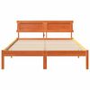 vidaXL Bedframe Wasbruin 135 x 190 cm Massief grenenhout