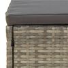 vidaXL 6-delige Loungeset met kussens poly rattan grijs