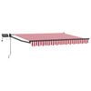 vidaXL Handbediende luifel met LED's Rood, Wit, Anthraciet 3 x 2,5 m
