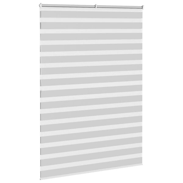 vidaXL Zebra rolgordijn 155x200 cm stofbreedte 150,9 cm lichtgrijs
