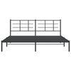 vidaXL Bedframe met hoofdbord metaal zwart 193x203 cm
