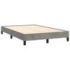 vidaXL Boxspring met matras en LED fluweel lichtgrijs 120x190 cm