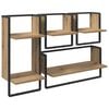 vidaXL Wandplankenset Muurmontage 4 pcs Artisan Eiken 65 x 25 x 30 cm