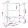 vidaXL Kledingkast HAMAR 99x45x137 cm massief grenenhout wit