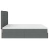 vidaXL Ottoman bed met matrassen en LED's 200x200cm stof donkergrijs