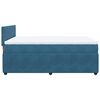 vidaXL Boxspring met matras fluweel blauw 140x200 cm