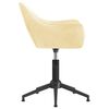 vidaXL Eetkamerstoelen draaibaar 4 st fluweel crèmekleurig