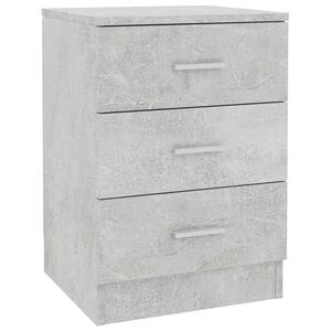 vidaXL Nachtkastje 38x35x56 cm bewerkt hout betongrijs