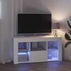 vidaXL Hoek LED TV Kast Wit 100 x 40 x 50 cm Bewerkt hout