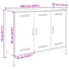 vidaXL Dressoir 100,5x39x79 cm staal antracietkleurig