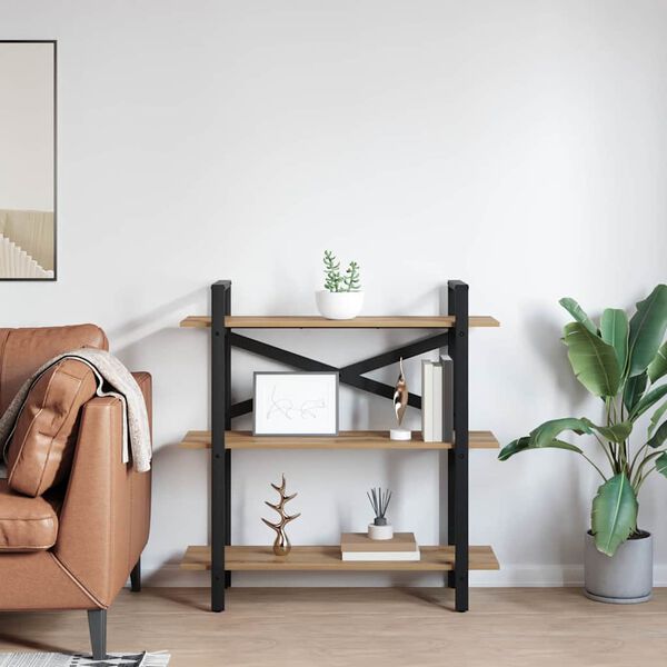 vidaXL Boekenkast Artisan Eiken 100 x 33,5 x 102 cm Bewerkt hout