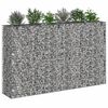 vidaXL Gabion Verhoogd Bed 3 pcs Zilver 250 x 50 x 150 cm