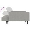vidaXL Slaapbank 2-zits met voetenbank microvezelstof lichtgrijs
