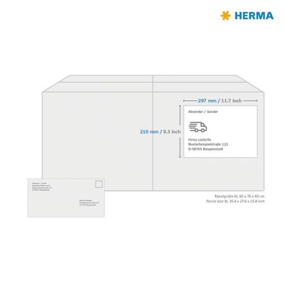 HERMA Folie-etiketten weerbestendig 10 vellen A4 210x297 mm wit