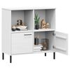 vidaXL Boekenkast met metalen poten OSLO 90x35x90,5 cm hout wit