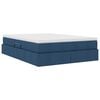 vidaXL Opslag bed met matras met matras Blauw 140 x 200 cm Polyester
