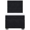 vidaXL Boxspring met matras fluweel zwart 80x200 cm