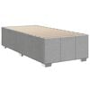 vidaXL Boxspring met matras stof lichtgrijs 80x200 cm