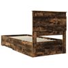 vidaXL Bedframe met lade met hoofdeinde met opslag Bewerkt hout