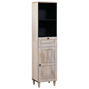 vidaXL Badkamerkast met lade Wit 38 x 33 x 160 cm Bewerkt hout
