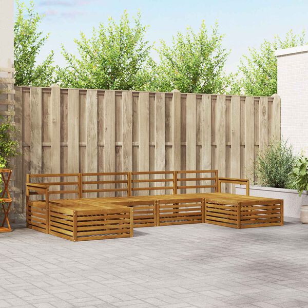 vidaXL Sofa-Sets 6 pcs Naturel Massief Acaciahout