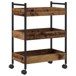 vidaXL Keuken Trolley Oud hout 50 x 30 x 70 cm Bewerkt hout