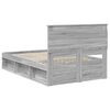 vidaXL Bedframe Grijs Sonoma 120 x 200 cm Massief grenenhout