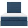 vidaXL Ottoman bed met matras en LED's 120x200cm stof blauw